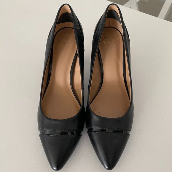 Crown & Ivy Black Block Heel Pumps - Picture 1 of 5